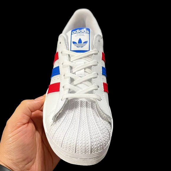 adidas Originals Superstar Boys Casual Sneaker Size 3 White Multi Lace Up - Picture 4 of 16